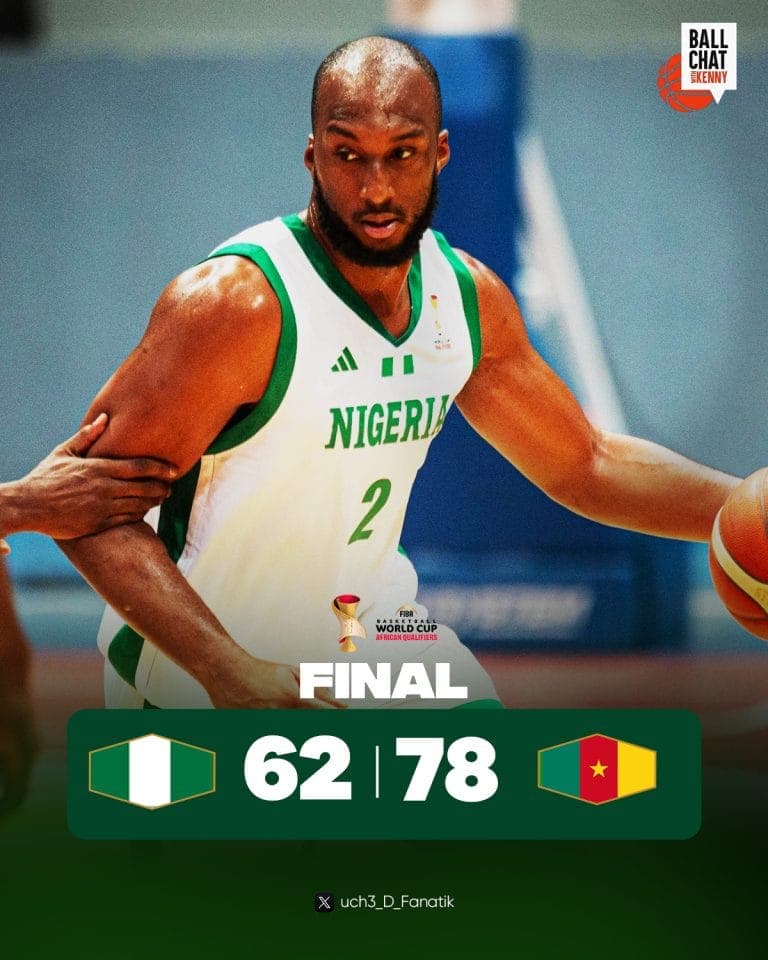 FIBA WORLD CUP QUALIFIERS: D’TIGERS’ WORLD CUP PUSH SUFFERS SETBACK AS CAMEROON EXPOSE NIGERIA'S SHOOTING WOES